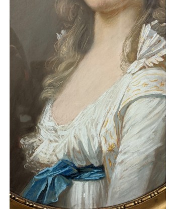 Grand pastel Portrait de Frédérique de Mecklembourg-Strelitz  anonyme XIXe l'évolution des habitudes 