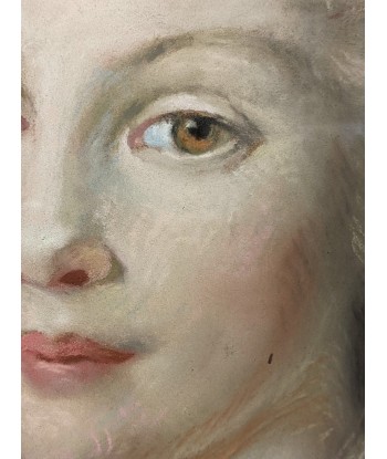 Grand pastel Portrait de Frédérique de Mecklembourg-Strelitz  anonyme XIXe l'évolution des habitudes 