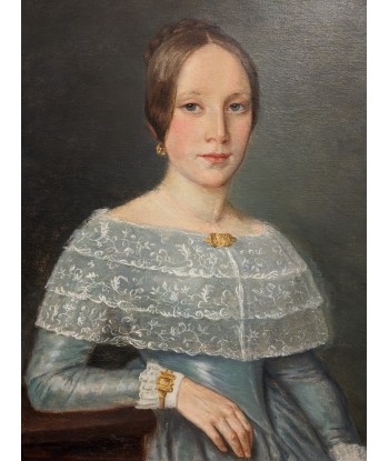 Ecole Française du XIXe Portrait d’une femme élégante anonyme vers 1840 pas cher chine