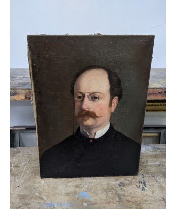 Ecole française XIXe A.BONNIN portrait homme aux lorgnons 1888 de la marque