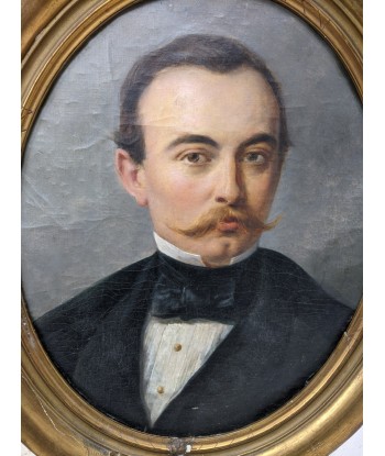 Ecole française Portrait d’un homme à la moustache XIXe store