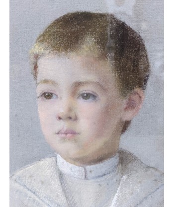 Ecole française Portrait d’enfant pastel daté 1894 les ligaments