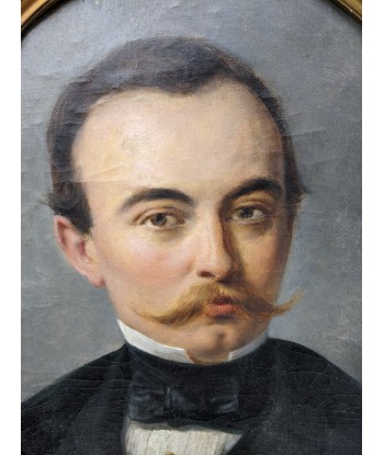 Ecole française Portrait d’un homme à la moustache XIXe store