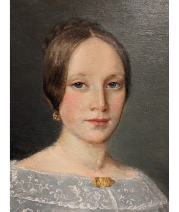 Ecole Française du XIXe Portrait d’une femme élégante anonyme vers 1840 pas cher chine