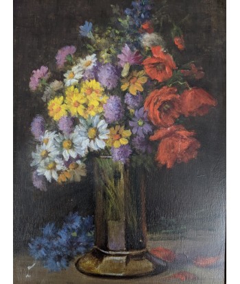 Ecole française nature bouquets de fleurs dans un vase circa 1930 les ctes