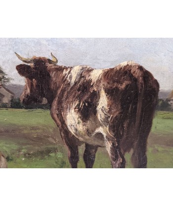 Clément QUINTON (1851-1920) vaches dans un pré - XIXe store