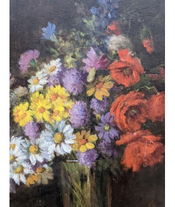 Ecole française nature bouquets de fleurs dans un vase circa 1930 les ctes