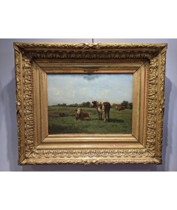 Clément QUINTON (1851-1920) vaches dans un pré - XIXe store