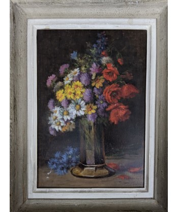 Ecole française nature bouquets de fleurs dans un vase circa 1930 les ctes