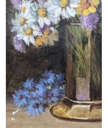 Ecole française nature bouquets de fleurs dans un vase circa 1930 les ctes