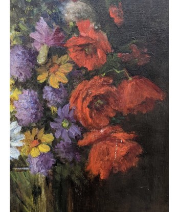 Ecole française nature bouquets de fleurs dans un vase circa 1930 les ctes