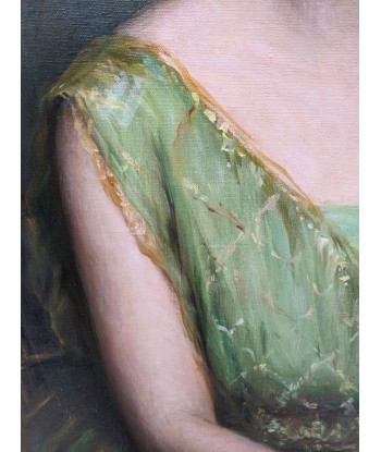 Catherine Denkman Wentworth (1865-1948) Portrait d’une femme élégante robe verte circa 1925 livraison et retour toujours gratuits