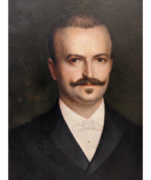 Ecole française XIXe portrait homme à la moustache Livraison rapide