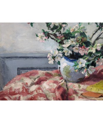 Ecole française Josué GABORIAUD (1883-1955) nature morte aux branches de cerisier 1951 en stock