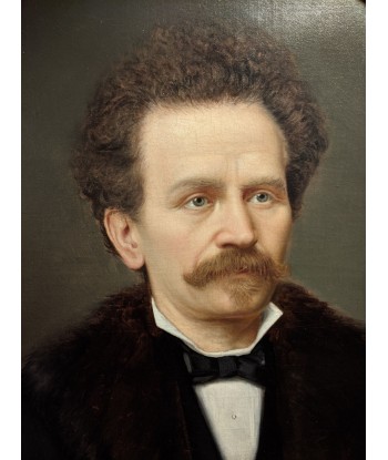 Ecole française Pierre TOSSYN (XIXe-XXe) Portrait d’un homme à la moustache 1881 français