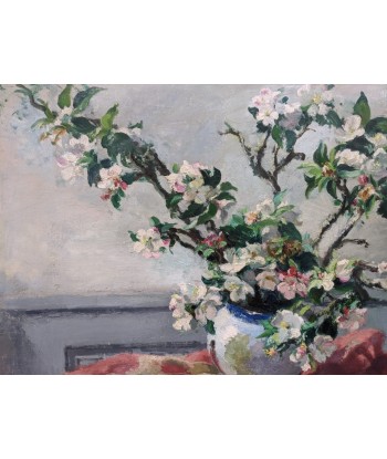 Ecole française Josué GABORIAUD (1883-1955) nature morte aux branches de cerisier 1951 en stock