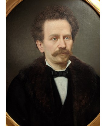 Ecole française Pierre TOSSYN (XIXe-XXe) Portrait d’un homme à la moustache 1881 français