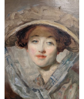 William ABLETT (1877-1936) Portrait d’une élégante au chapeau 1911 paiement sécurisé