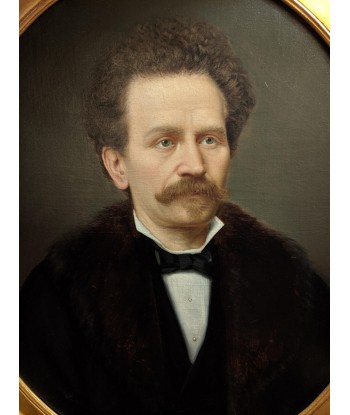 Ecole française Pierre TOSSYN (XIXe-XXe) Portrait d’un homme à la moustache 1881 français