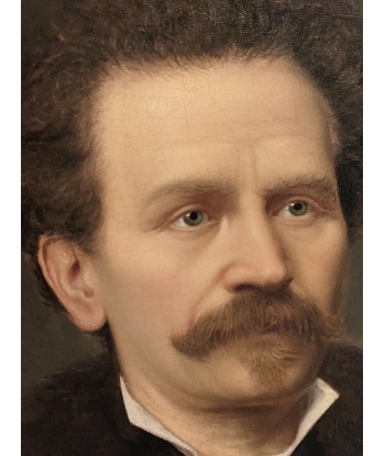 Ecole française Pierre TOSSYN (XIXe-XXe) Portrait d’un homme à la moustache 1881 français