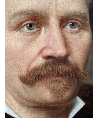 Ecole française Pierre TOSSYN (XIXe-XXe) Portrait d’un homme à la moustache 1881 français