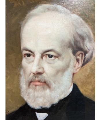 Ecole française Marthe Blanche ROBILLOT (1856-?) portrait homme de qualité vers 1880 chez Cornerstreet bien 