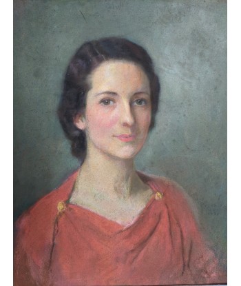 Portrait d’une femme au chemisier rouge circa 1930 des créatures d'habitude