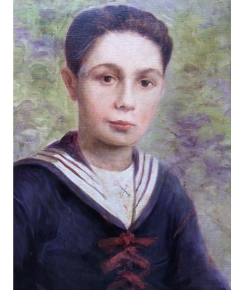 Ecole française XIXe XXe Georges Louis MOUTON (1862-1924) portrait enfant tenue de marin 1920 Découvrez la collection