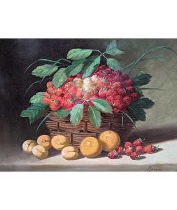 Ecole française fin XIXe nature morte aux fruits chez Cornerstreet bien 