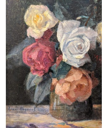 Henri-Émile ROUGEROL (1877-1947) bouquets de roses dans un pot acheter