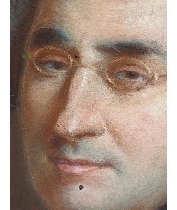 Pastel portrait d’un évêque assis dans un fauteuil vers 1850 hantent personnes