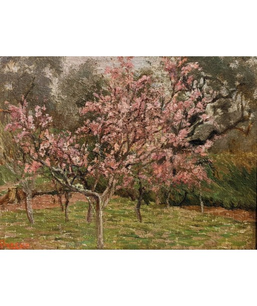 Alexandre TIELENS (1879-1939) cerisier en fleurs dans un jardin Comparez plus de prix