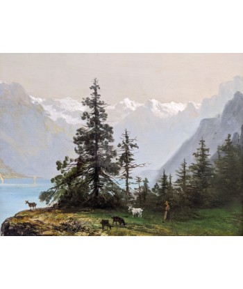 Théodore LEVIGNE (1848-1912) paysage lac en Suisse Comment ça marche