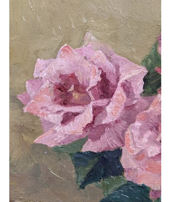 Ecole française Nature morte bouquets de roses 1937 en stock