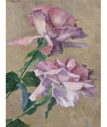 Ecole française Nature morte bouquets de roses 1937 en stock