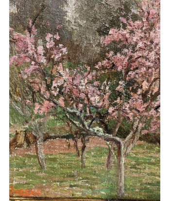 Alexandre TIELENS (1879-1939) cerisier en fleurs dans un jardin Comparez plus de prix