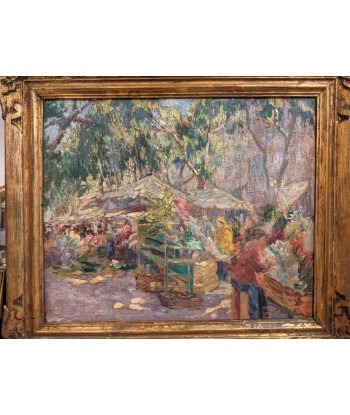 Alexandre TIELENS (1879-1939) scène de marché circa 1920 vente chaude votre 