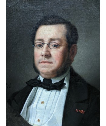 Ecole française Portrait d’un homme de qualité époque Napoléon III 1852 l'évolution des habitudes 