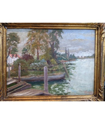 Alexandre TIELENS (1879-1939) Barque sur l’eau circa 1920 Jusqu'à 80% De Réduction