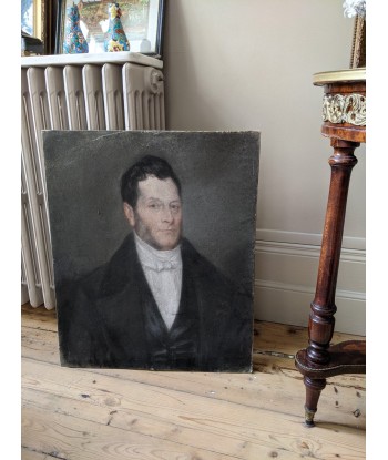 Ecole française XIXe portrait homme de qualité vers 1830 est présent 