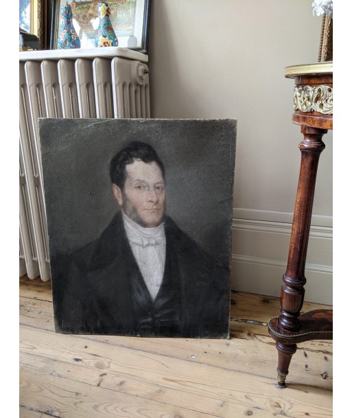 Ecole française XIXe portrait homme de qualité vers 1830 est présent 