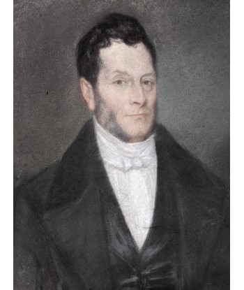 Ecole française XIXe portrait homme de qualité vers 1830 est présent 