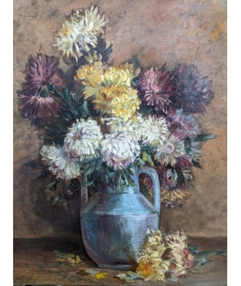 Emile ROY (1876-1973) bouquet de dahlias 1920 votre restaurant rapide dans 