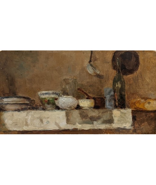 Ecole française vers 1900 Nature morte aux assiettes et aux bols acheter