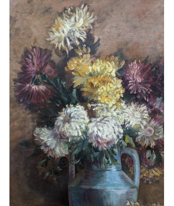 Emile ROY (1876-1973) bouquet de dahlias 1920 votre restaurant rapide dans 