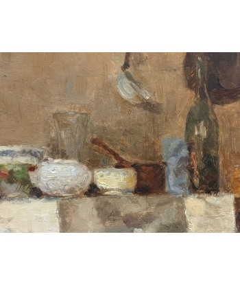 Ecole française vers 1900 Nature morte aux assiettes et aux bols acheter