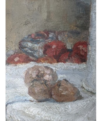 Ecole française P.ROBE (XIXe-XXe) nature morte au pichet et au poisson 1925 destockage