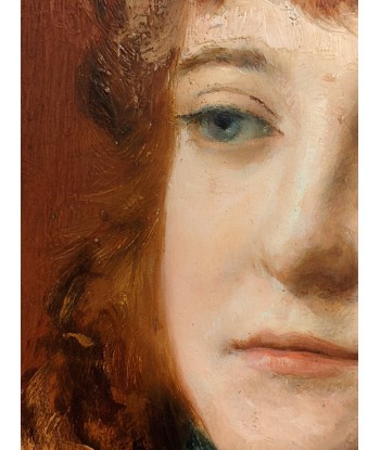 Ecole impressionniste Portrait jeune femme écharpe bleue 1880 meilleur choix