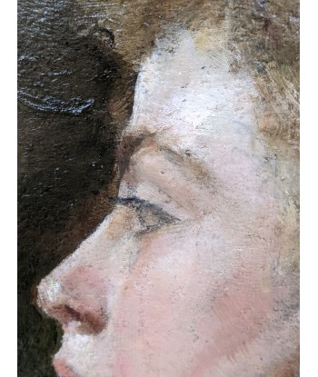 Ecole impressionniste Etude portrait femme de profil circa 1890 hantent personnes