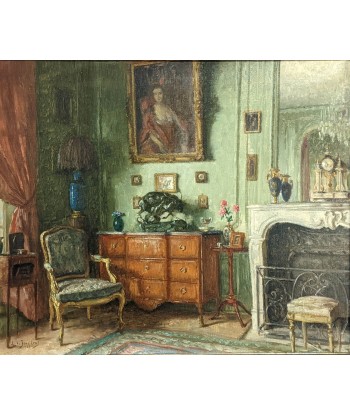 Léonce De Joncières (1871-1952) Scène d’intérieur 1929 basket pas cher